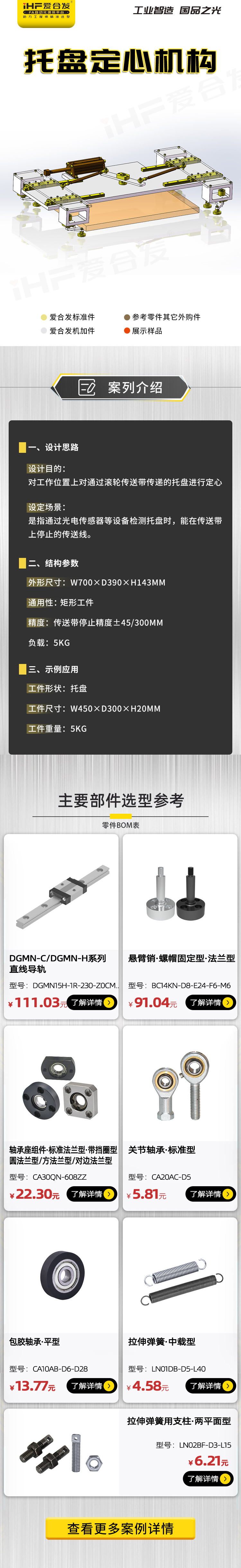 愛合發：案例分析，托盤定心機構